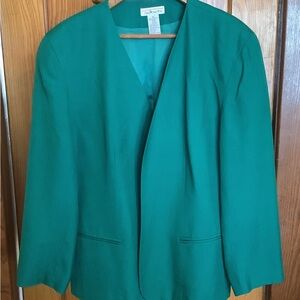 Talbots Green Blazer Professional Suit Jacket